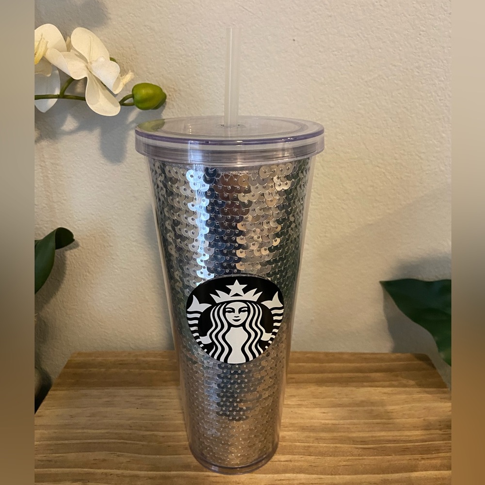 ❤️‍🔥 - Starbucks Tall Iced Cup Tumbler Sequin Sparkly